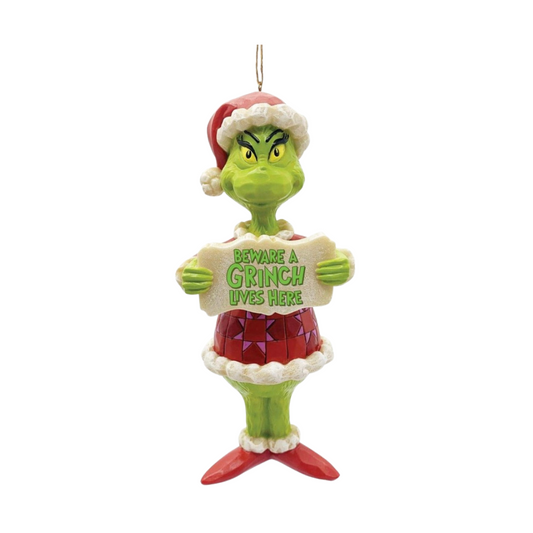 Beware Grinch Ornament