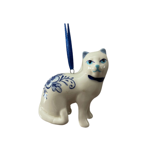 Glass Cat Ornament