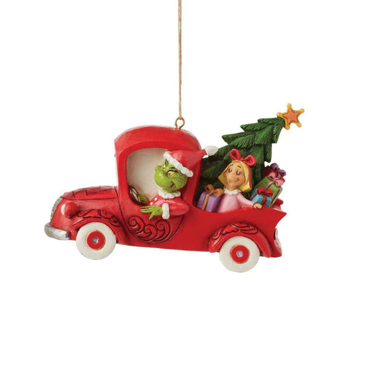 Grinch and Cindy-Lou Red Truck Ornament