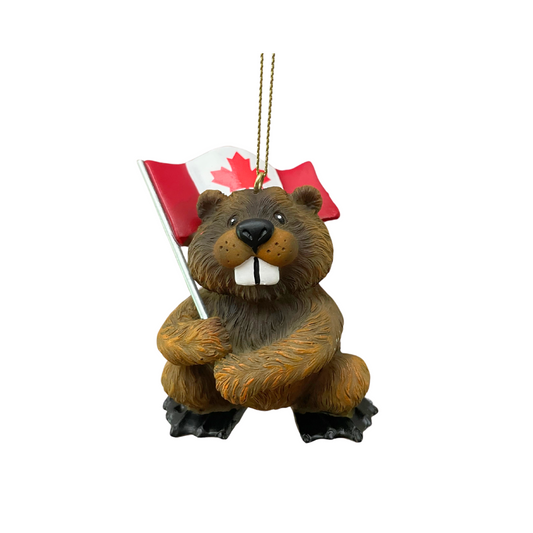 Beaver Canada Flag Ornament