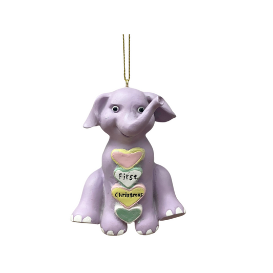 First Christmas Elephant Ornament