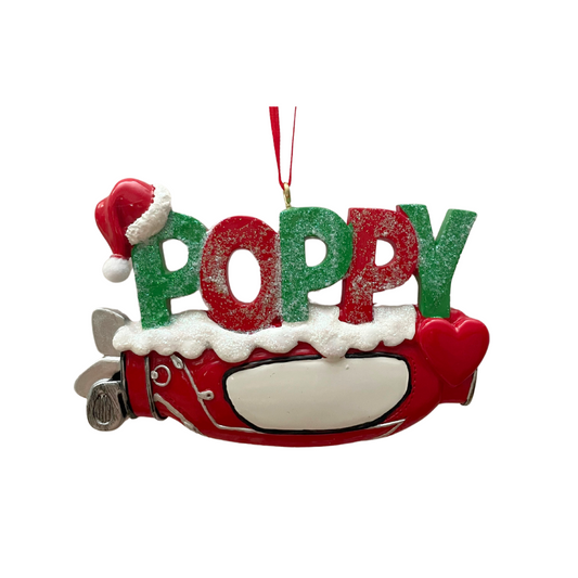 Poppy Golf Ornament