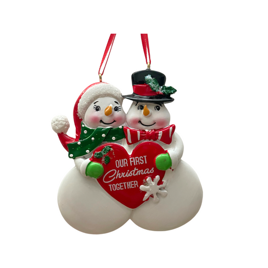 First Christmas Together Snowman Ornament
