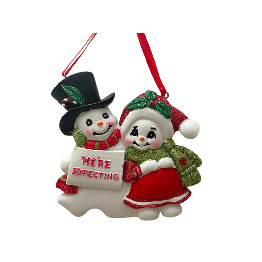 We’re Expecting Snowman Ornament