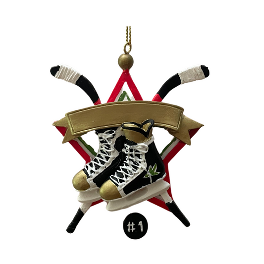 #1 Hockey Star Ornament