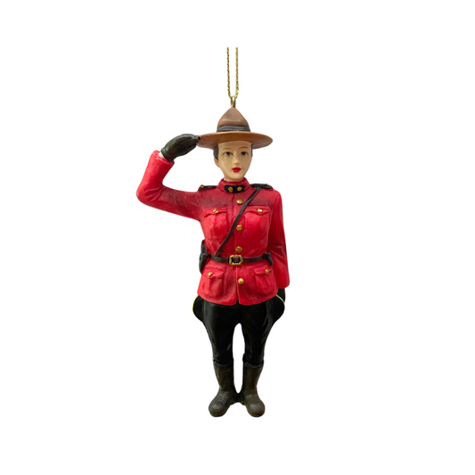 Saluting Mountie (Female) Ornament