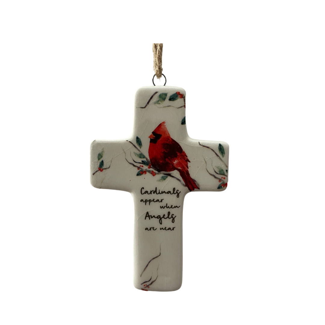 Cardinal Cross Ornament