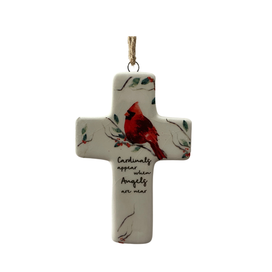 Cardinal Cross Ornament