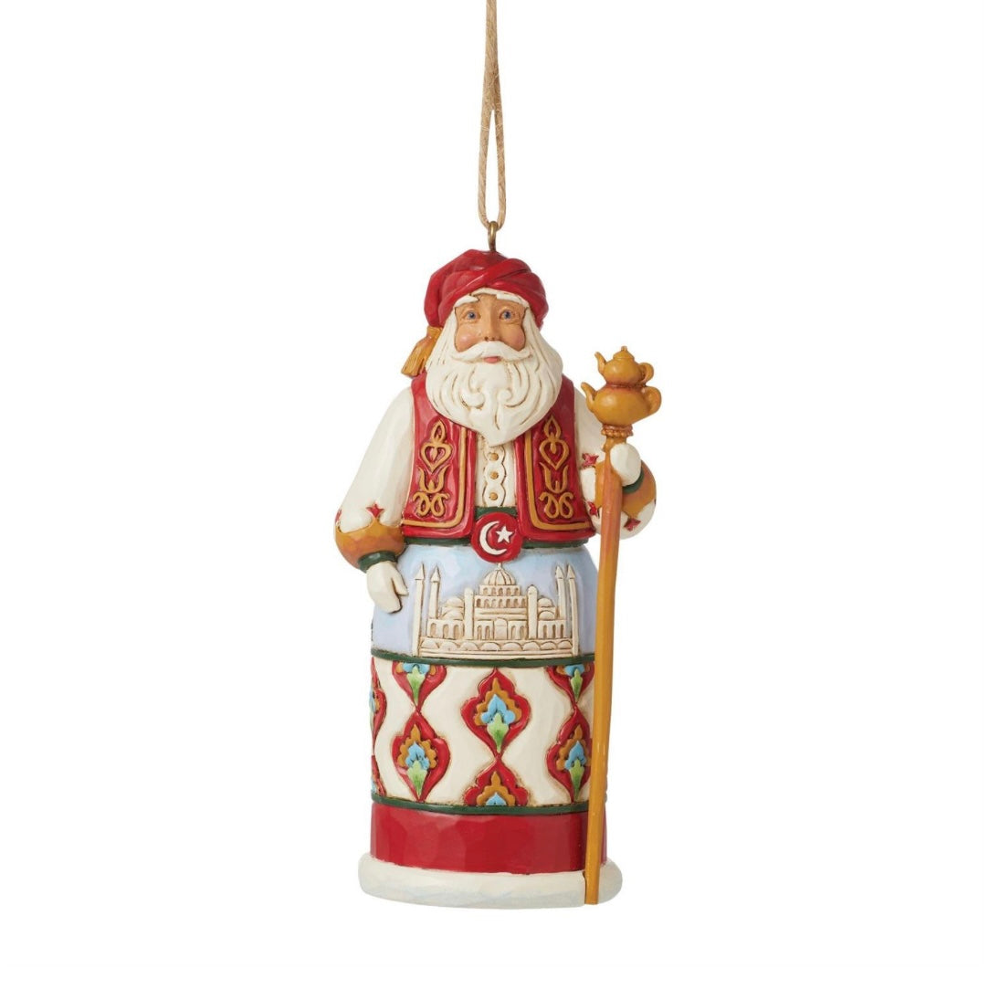 Santa Around the World Turkey Ornament