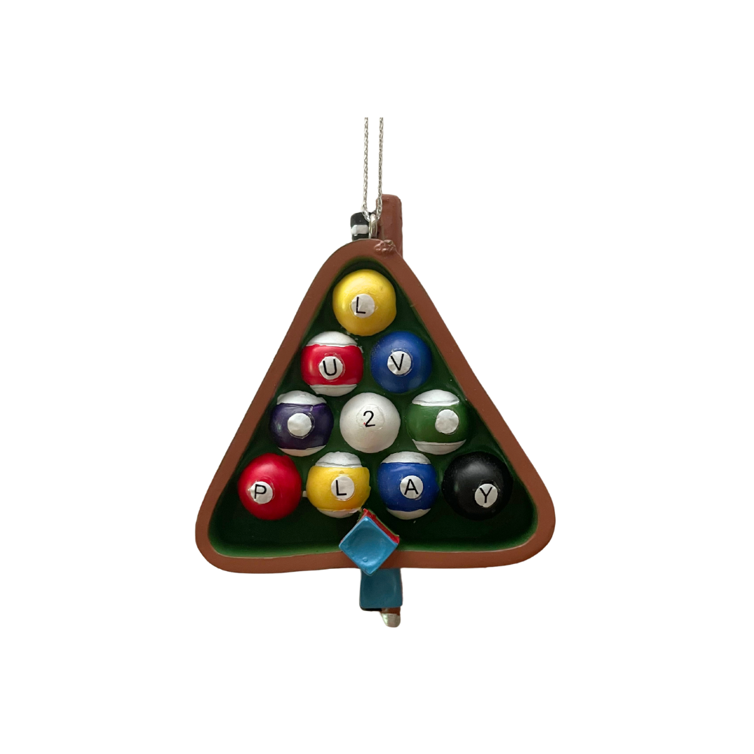 Rack of Pool Balls Ornament