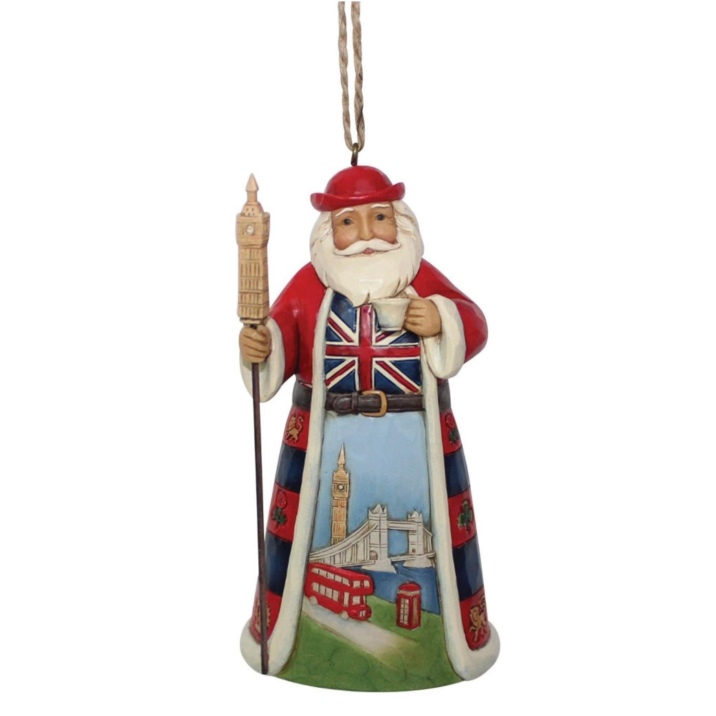 British Santa Ornament