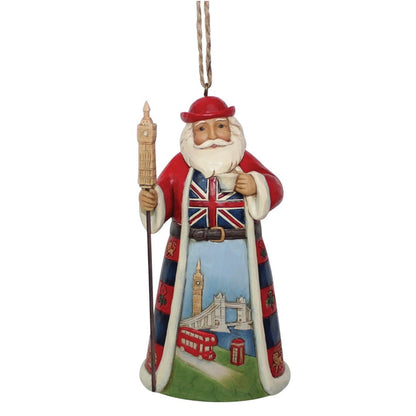 British Santa Ornament