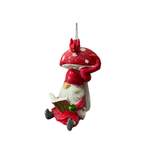 Reading Gnome Ornament
