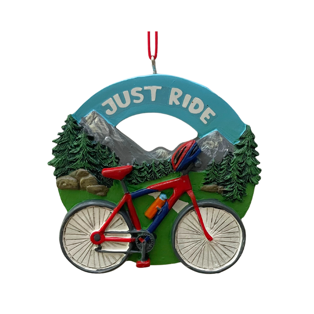 Just Ride Bicycle Ornament